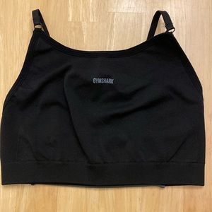 Gymshark, small, black sports bra.